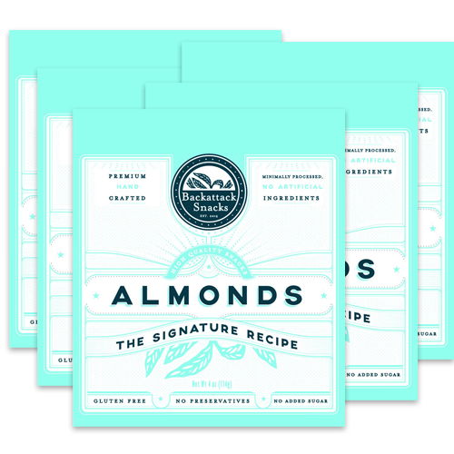 Signature Recipe Bundle 4oz Almonds Case of 6 - Backattack Snacks 