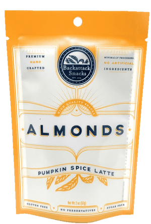 Pumpkin Spice Latte Flavored Almonds 2oz packs - Backattack Snacks 