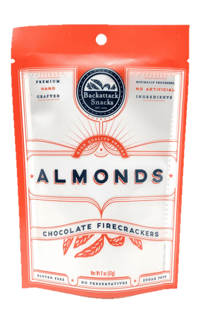 Chocolate Firecrackers Flavored Almonds - Backattack Snacks 