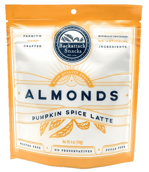 Pumpkin Spice Latte Flavored Almonds (SEASONAL AUG - JAN) - Backattack Snacks 
