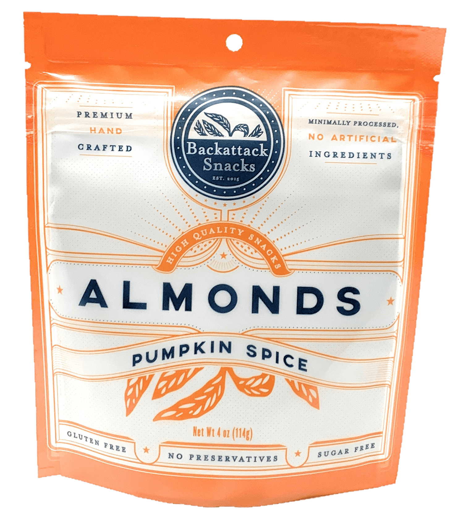 Pumpkin Spice Flavored Almonds (SEASONAL AUG - JAN) - Backattack Snacks 
