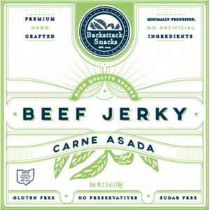 Whole Sale Case of Carne Asada Beef Jerky - Backattack Snacks 