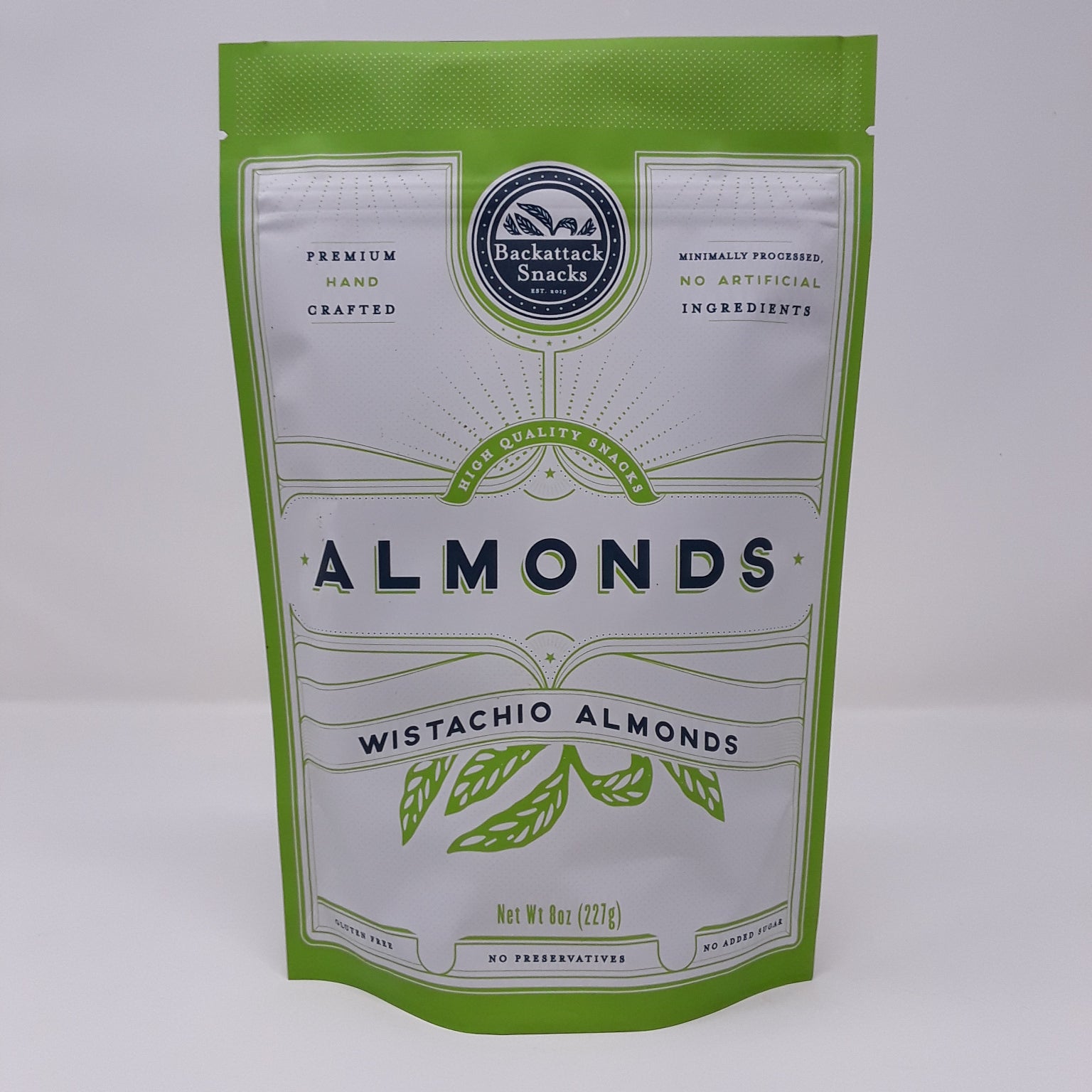 Wholesale Case of 8oz Wistachio Almonds - Backattack Snacks 